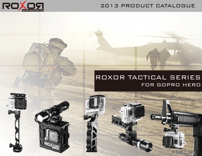 美国 ROXOR战术手柄让 GoPro Hero 3&2 、智能手机 变身拍摄利器