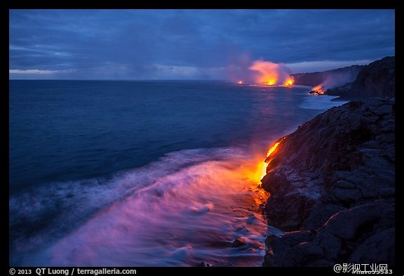 夏威夷火山延时摄影：为您展现壮丽而恐怖的滚烫熔岩！