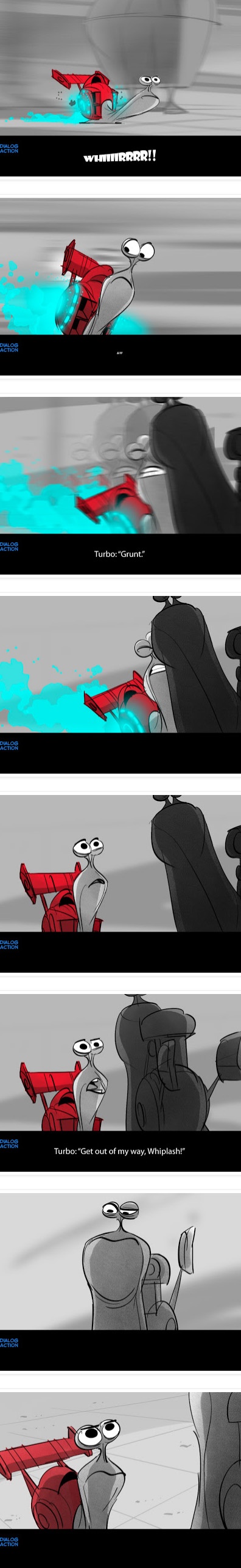 梦工厂动画师Toby Shelton《​极速蜗牛》（Turbo）的故事版分享