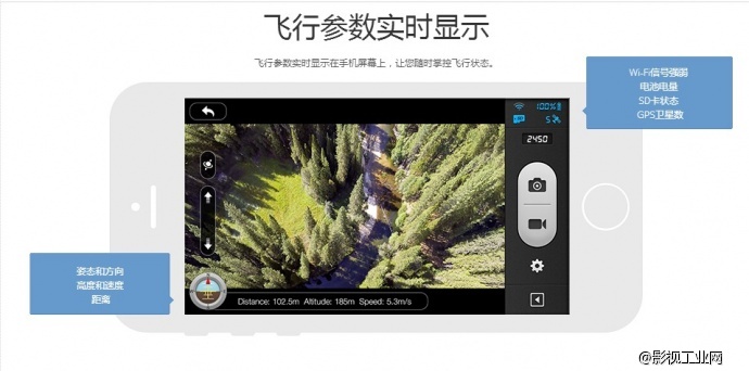 会飞的照相机-大疆四轴航拍飞行器phantom2 vision