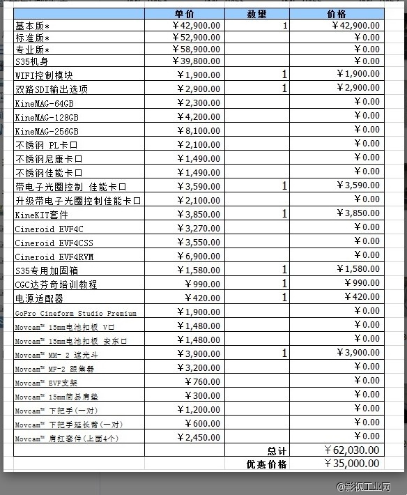 KineRAW s35 全套出售，送大象遮光斗，转行跳楼大甩卖！！