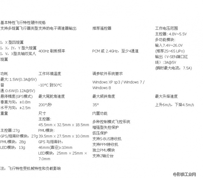 大疆NAZA V2(含GPS)+H3-2D云台+F550 ARF+F550脚架 套装