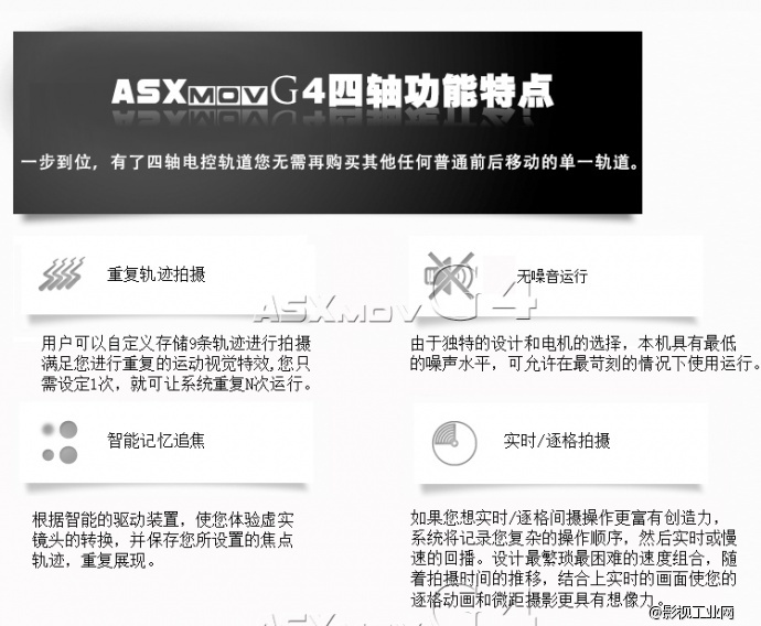 ASXMOV-G4 四轴延时 摄像摄影轨道