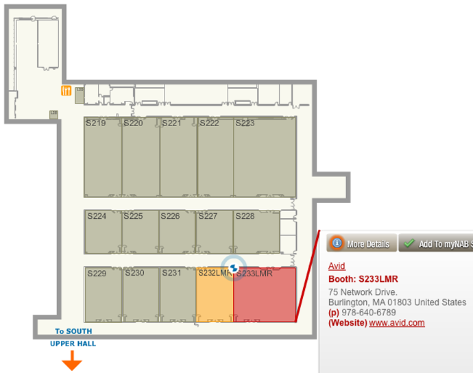 2014 NAB SHOW展馆地图，各大厂商展台位置分布