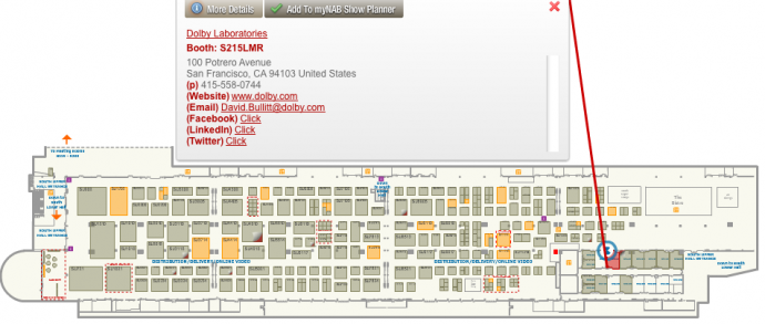 2014 NAB SHOW展馆地图，各大厂商展台位置分布