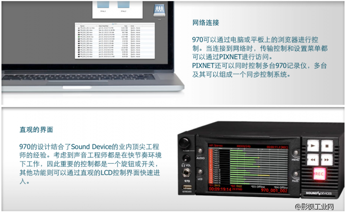 Sound Device发布64轨的Dante和MADI录音机Sound Device 970