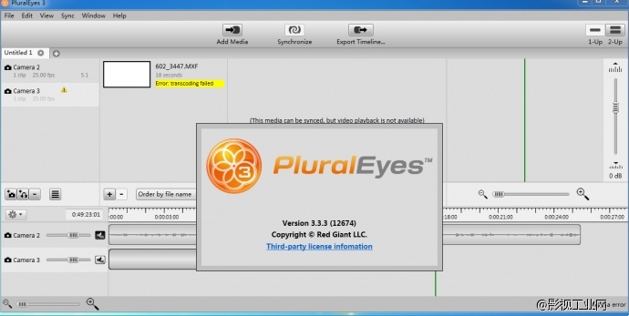 如何让PluralEyes3 支持mxf文件?　Sony Ex280E及佳能XF300的MXF文件不能导入，提示为transcoding failed及Media Error,但这文件导入PR及ED是正常的，并在PR中也能用PluralEyes2同步，但PluralEyes3就是出错，不得其解，有请各位大虾
