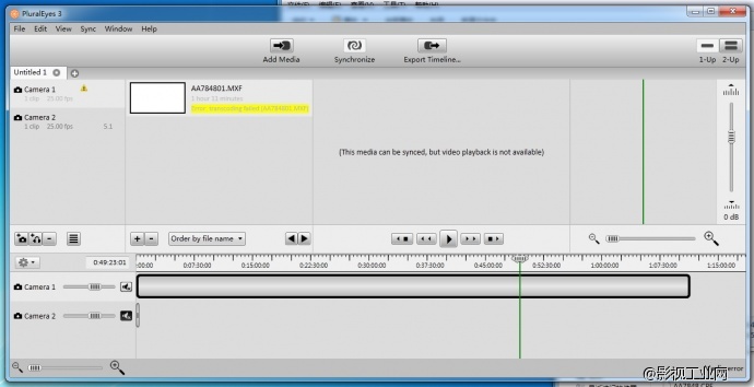 如何让PluralEyes3 支持mxf文件?　Sony Ex280E及佳能XF300的MXF文件不能导入，提示为transcoding failed及Media Error,但这文件导入PR及ED是正常的，并在PR中也能用PluralEyes2同步，但PluralEyes3就是出错，不得其解，有请各位大虾