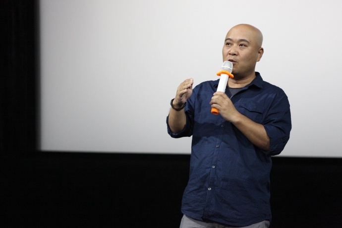 《归来》点映技术场,刘晓涛向观众介绍ColorFront支持《归来》DIT……
