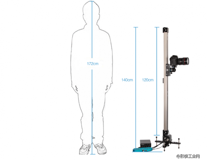 威尔帝“至尊宝1200”1.2米电控延时摄像轨道