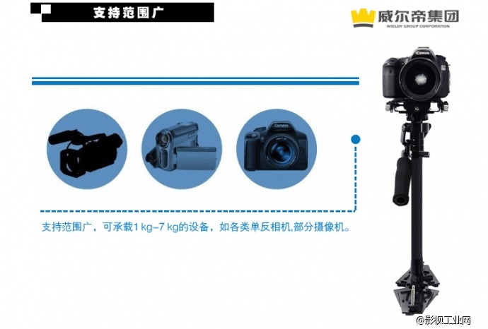 威尔帝新款手持稳定器双减震臂斯坦尼康