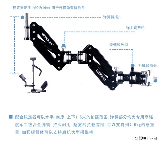 万德兰专业斯坦尼康“翼豹 IV”标准型+无线电控跟焦器