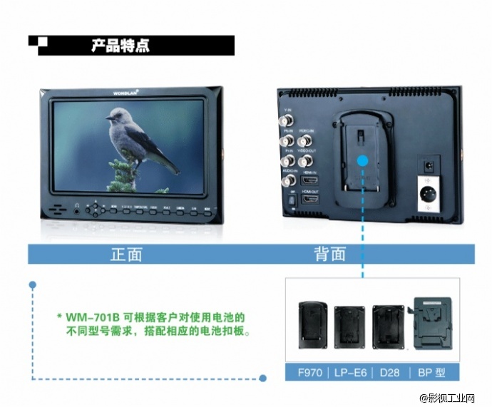 万德兰 WM-701B型 高清专业监视屏