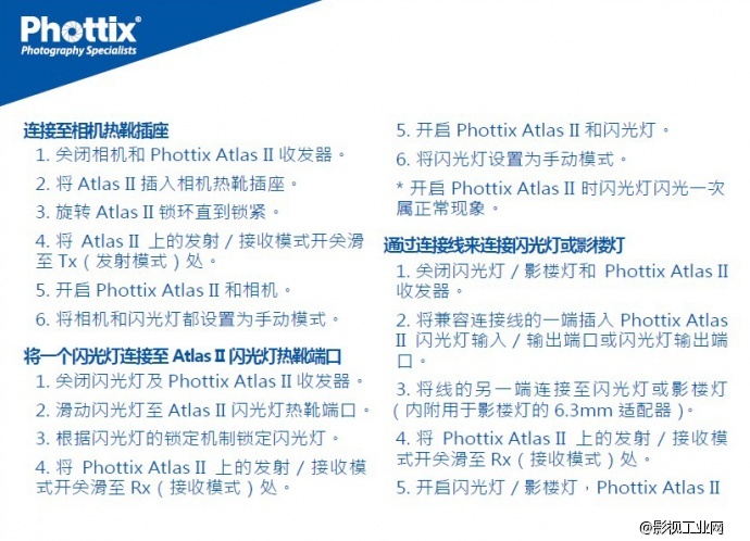 德国Phottix Atlas II专业闪光灯无线引闪器触发器一拖一收发同体