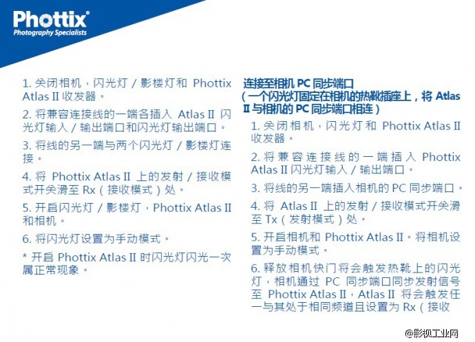 德国Phottix Atlas II专业闪光灯无线引闪器触发器一拖一收发同体