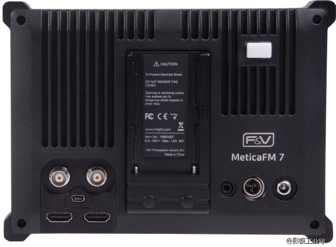 F&V Metica FM7高清影像监视器采用全屏蔽金属外壳设计，确保电磁兼容和干扰性能