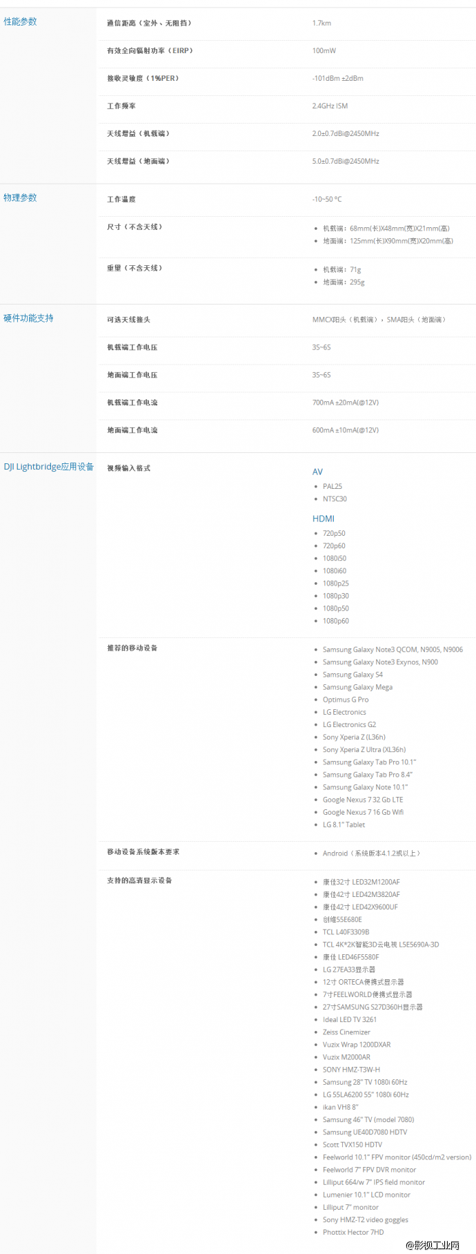 大疆（DJI）禅思 Z15-BMPCC云台+Lightbridge 高清数字图传套装