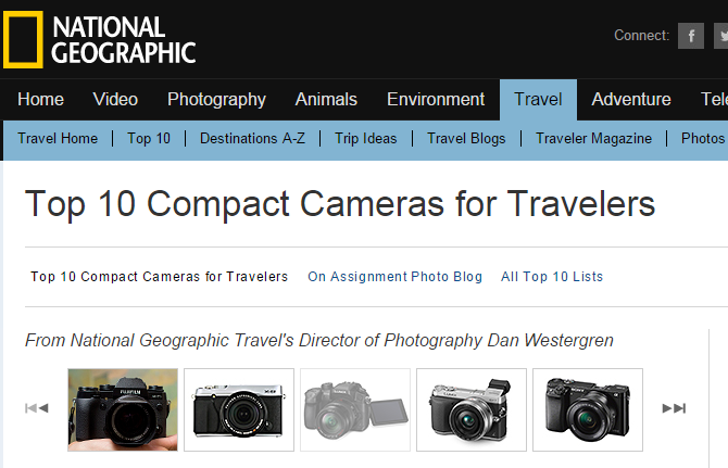 轻装出行，国家地理NG评选出适合旅行的十款轻便相机，哪个是你的菜？