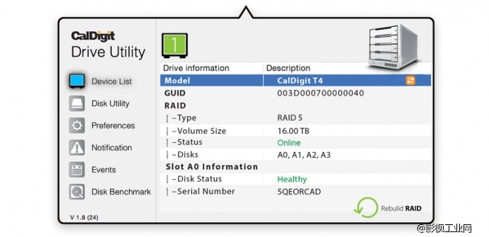 CalDigit T4 RAID 磁盘阵列