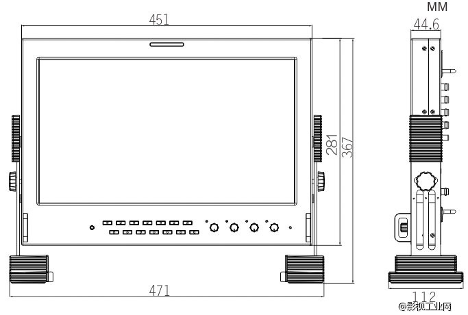 瑞鸽 桌面型TL-B1730HD 17.3寸高清宽色域IPS屏专业广播级监视器