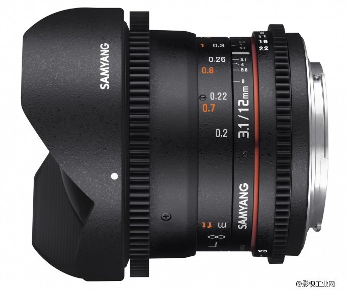 韩国Samyang 三阳 12mm T3.1 VDSLR　ED AS NCS FISH-EYE全画幅鱼眼电影镜头