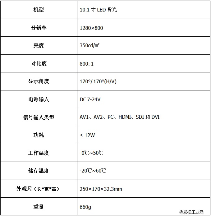 利利普 FA1014/S 10.1寸 3G-SDI 导演监视器 高清摄影监视器