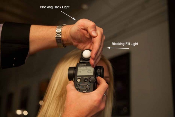 用测光表读取光线对摄影师来说是基本技能. via hurlblog