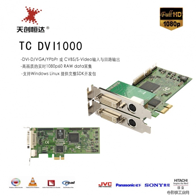 天创恒达TC-DVI 1000 高清软压缩采集卡