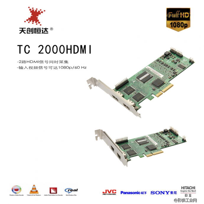 天创恒达TC-2000 HDMI 高清软压缩采集卡