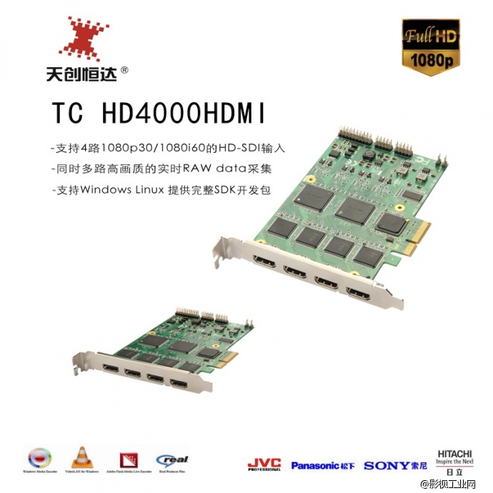 天创恒达TC-HD4000 HDMI 高清软压缩采集卡