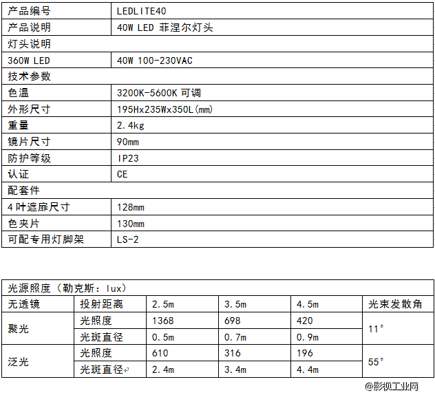 LIGHTSTAR莱斯达 LEDLITE40 灯具