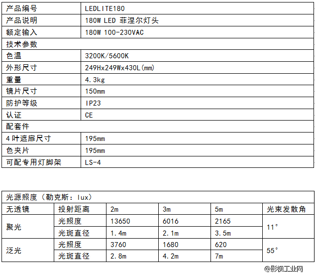 LIGHTSTAR莱斯达 LEDLITE180 灯具