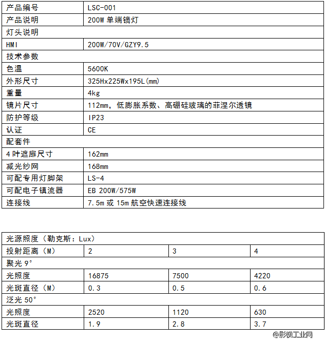 LIGHTSTAR莱斯达 200W镝灯