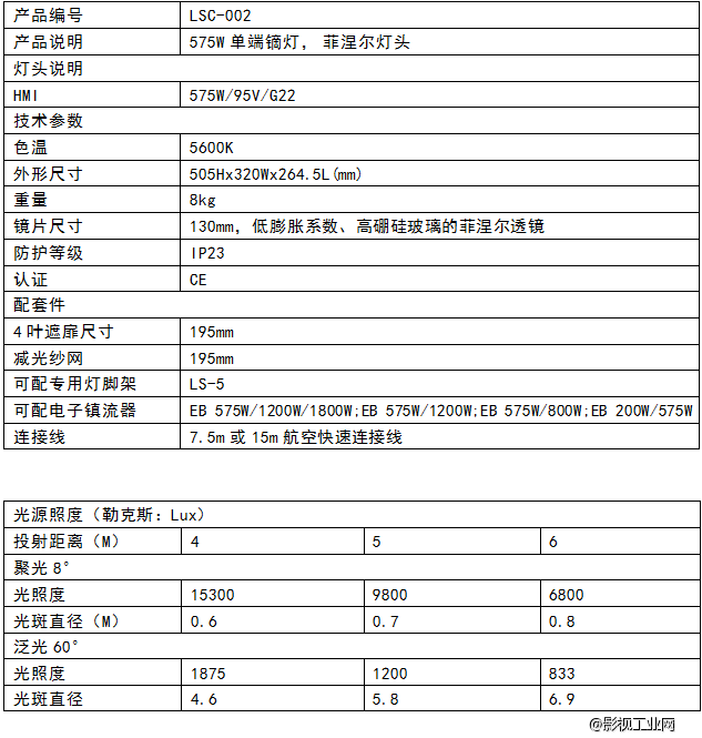 LIGHTSTAR莱斯达 575W镝灯