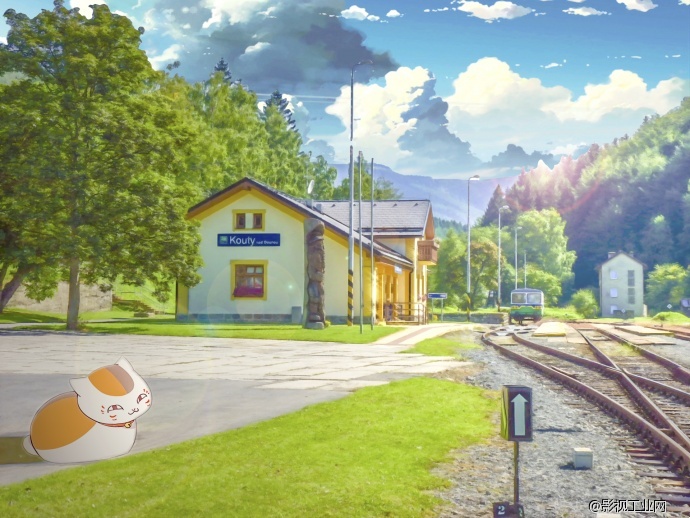 PS改动画风景猫咪