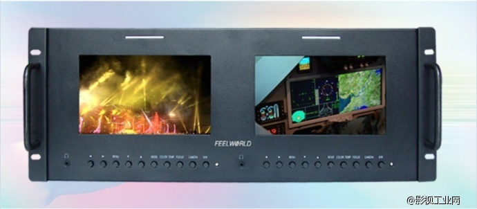 富威德 FW7D-DRM/O 7寸机柜型彩色广电双联监视器带HDMI,复合,分量 导播切换台