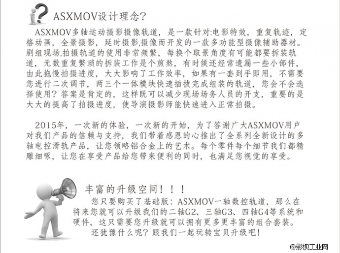 ASXMOV-G4无线 多轴组合数控摄像轨道