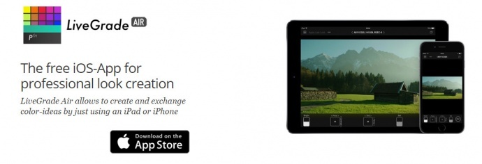 免费的专业IPad，Iphone调色软件LiveGrade Air