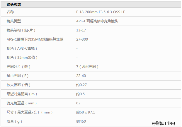 E 18-200mm F3.5-6.3 OSS II（黑色）