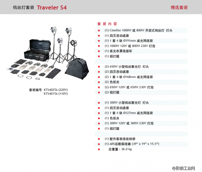 泛基亚 钨丝灯套裝 Traveler S4