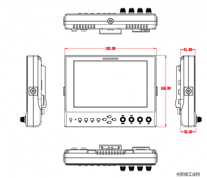 百视悦BSY702-HDS 7寸全高清摄影监视器