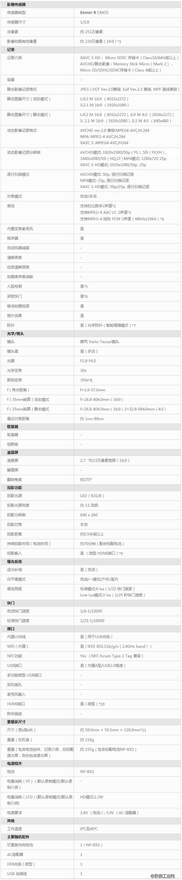 索尼（SONY）HDR-PJ410高清数码摄像机