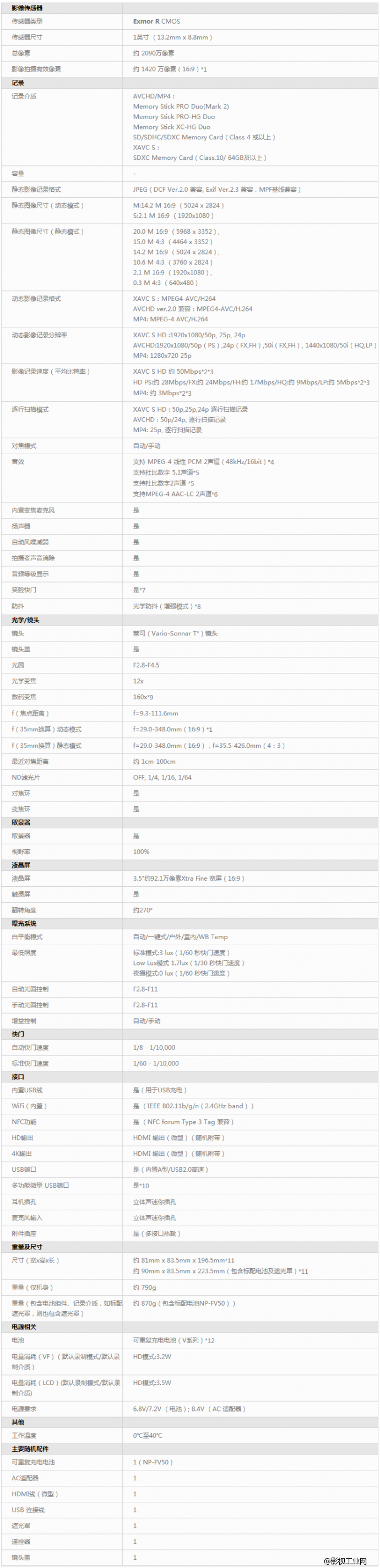 索尼（SONY）HDR-CX900E数码摄像机