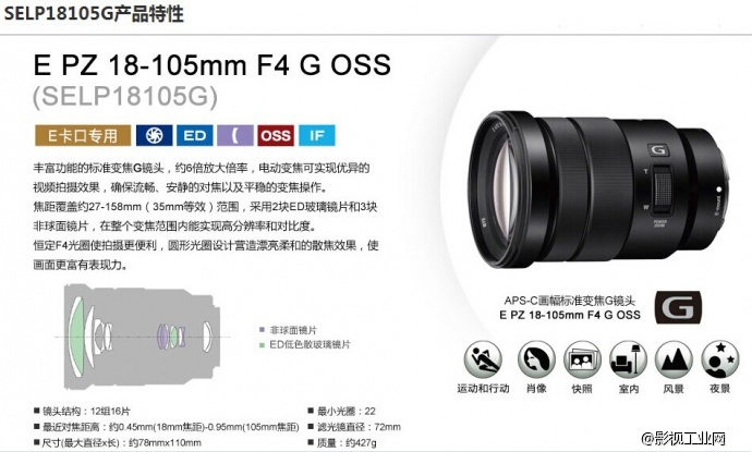 索尼（SONY）NEX-VG30EM(附带18-105镜头)可更换镜头高清数码摄像机