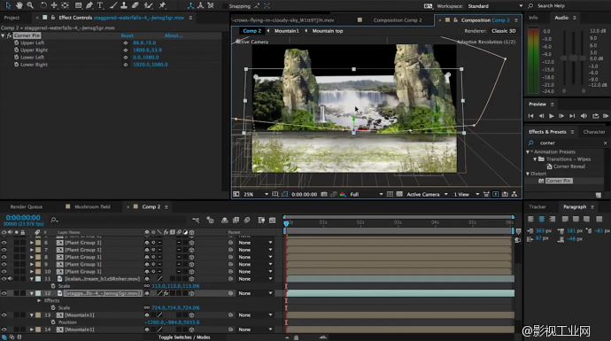 3D Matte painting in After Effects数字绘景技巧