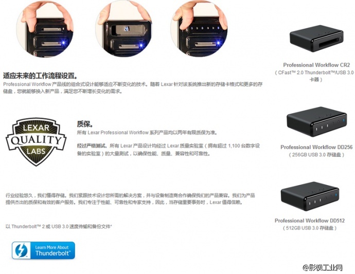 雷克沙（Lexar）Workflow CR1 USB3.0 CFast2.0存储卡 读卡器