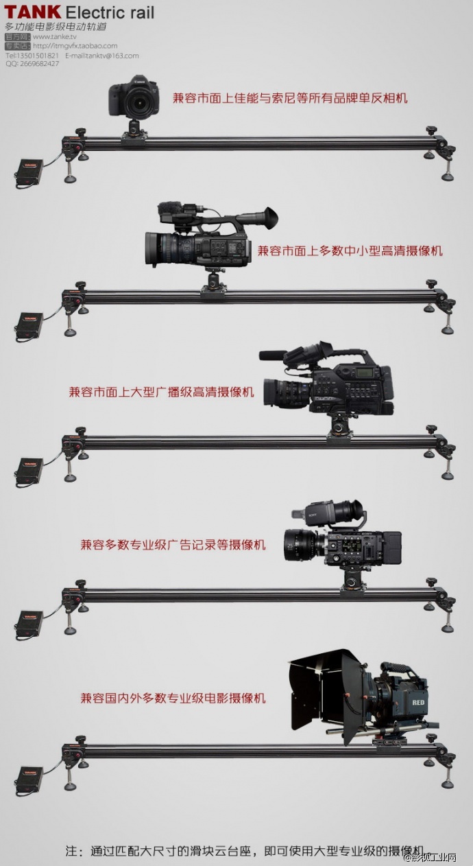 Tank坦克1.5米电动小滑轨