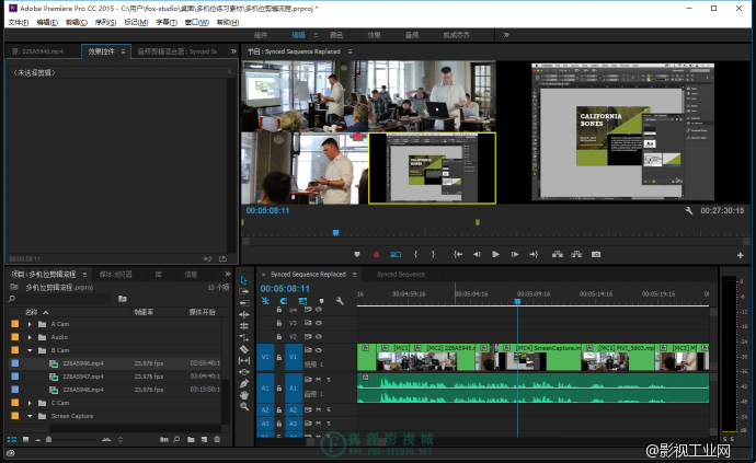 Premiere cc 2015 多机位剪辑工作流程 中文视频