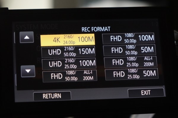 松下DVX 200评测第三部分：4K，高清，帧速率和编解码器