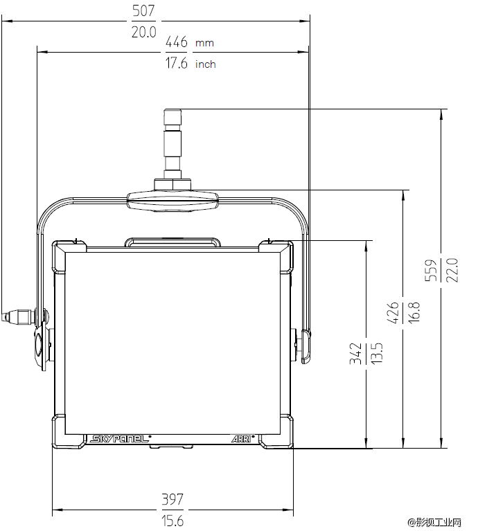 阿莱ARRI SkyPanel S30-C LED柔光灯 (蓝色/银色, Edison插座) # L0.0007711